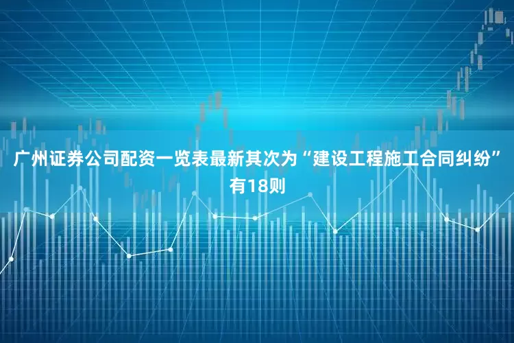 广州证券公司配资一览表最新其次为“建设工程施工合同纠纷”有18则